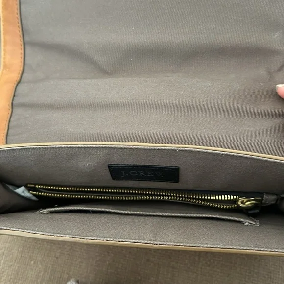 J Crew leather light brown shoulder bag - Picture 10 of 12